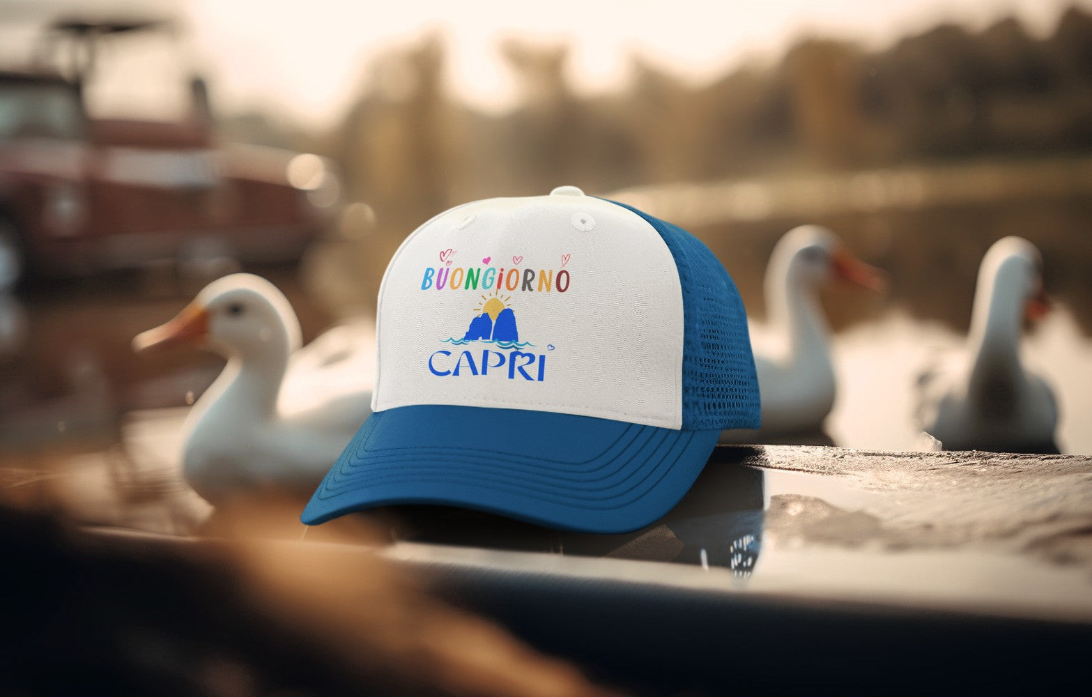 Good Morning Capri Trucker Hat