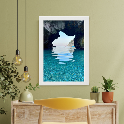 Poster con Cornice 40x60 Capri Emozioni Blu