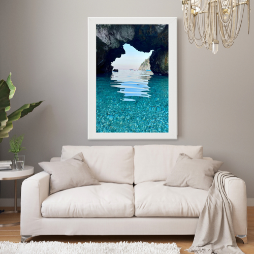 Poster con Cornice 40x60 Capri Emozioni Blu