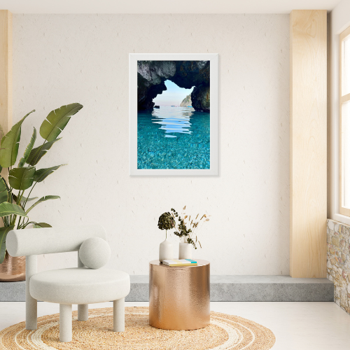 Poster con Cornice 40x60 Capri Emozioni Blu