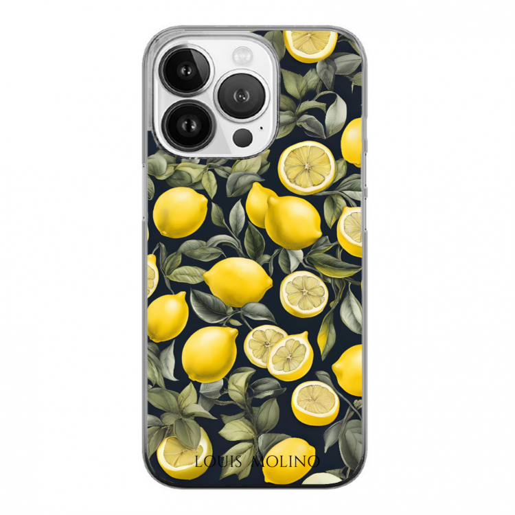 Rubber iPhone Cover BLACK LEMON CAPRI
