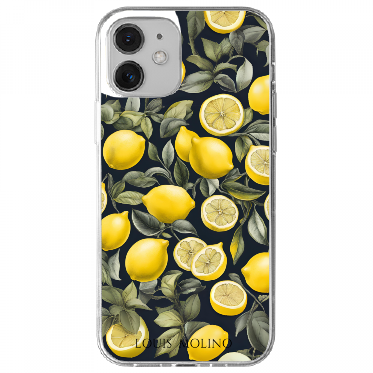 Rubber iPhone Cover BLACK LEMON CAPRI