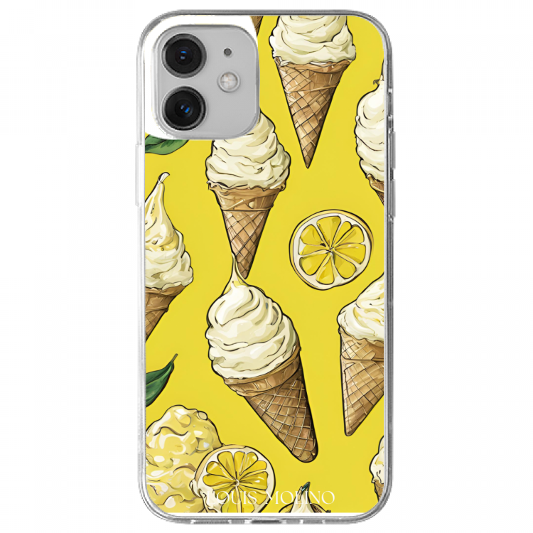 Rubber iPhone Cover Lemon Ice Cream Vintage Capri