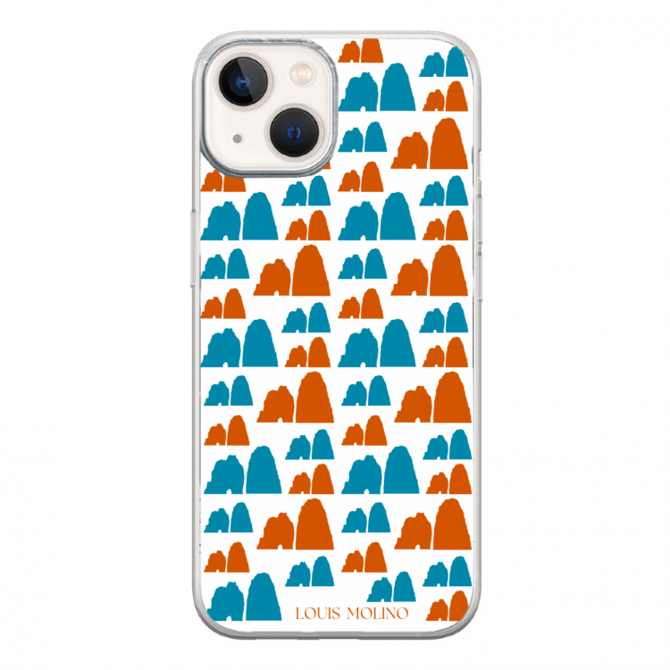 Faraglioni Blue and Orange iPhone Rubber Cover