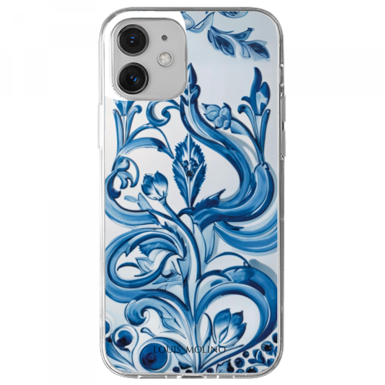 Rubber iPhone Cover BLUE CAPRI CURVES
