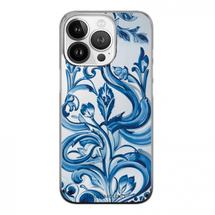 Rubber iPhone Cover BLUE CAPRI CURVES