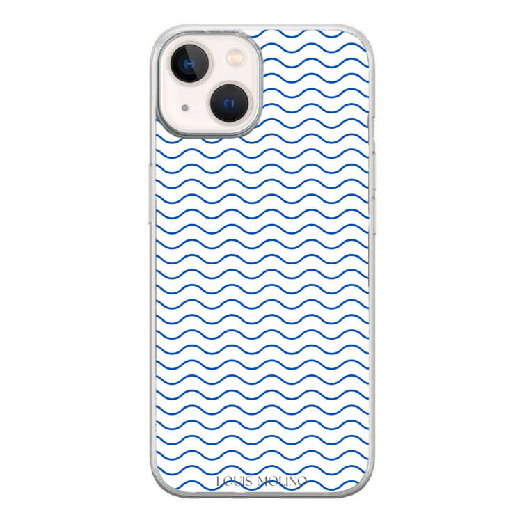 Cover Gomma iPhone Small Blue Waves Capri