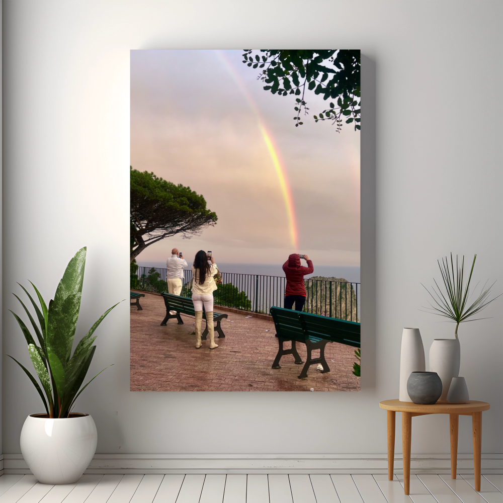 Canvas Rainbow on the Faraglioni of Capri