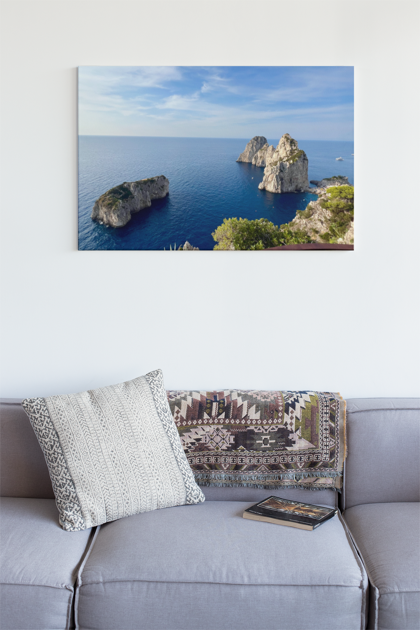 Canvas Faraglioni and Monacone viewpoint Capri