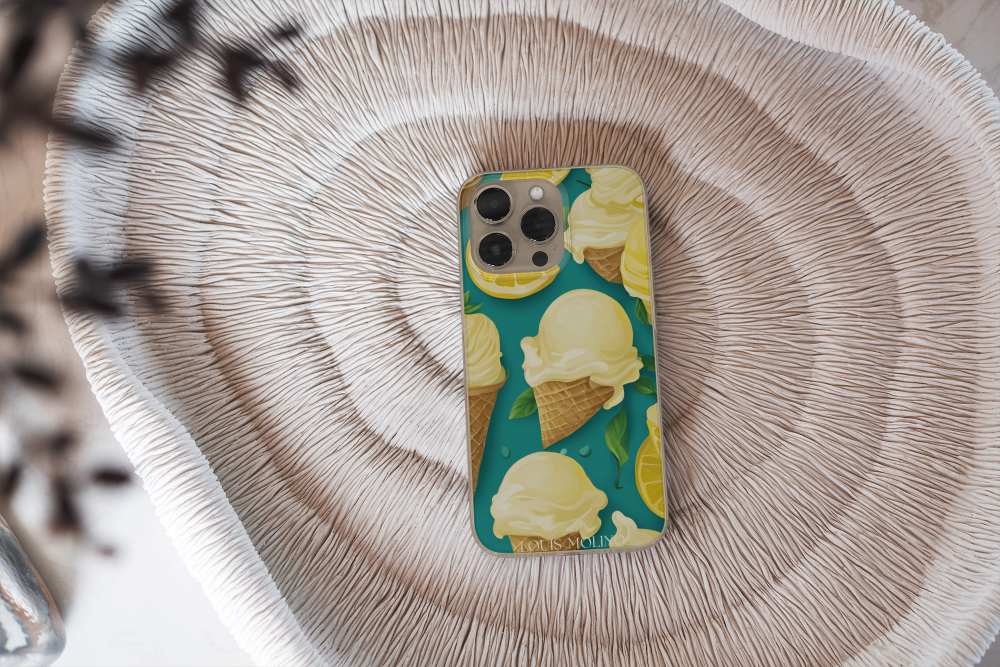 Rubber iPhone Cover Ice Cream Lemon Capri