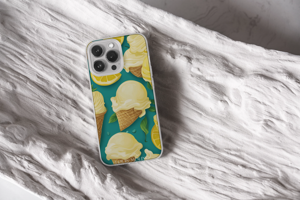 Rubber iPhone Cover Ice Cream Lemon Capri