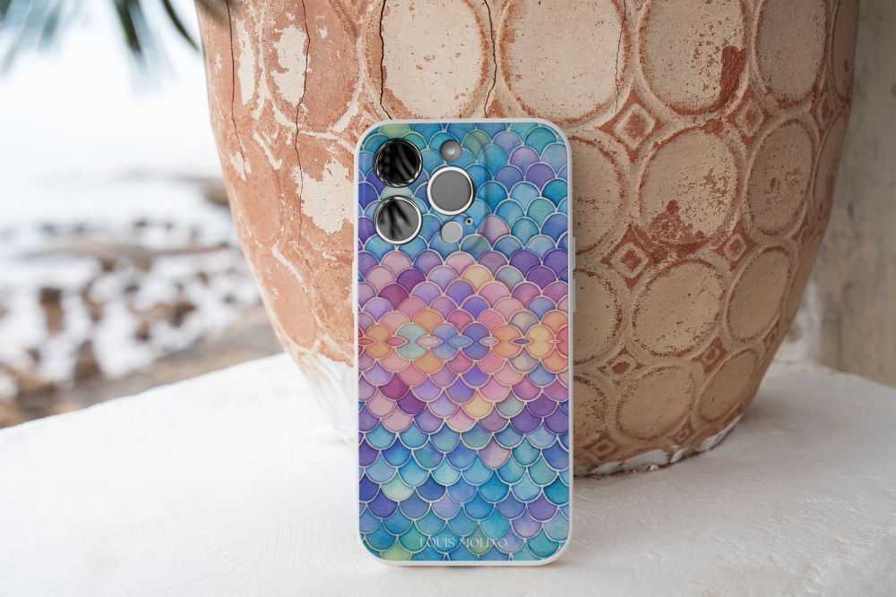 WATERCOLOR CAPRI iPhone Rubber Cover