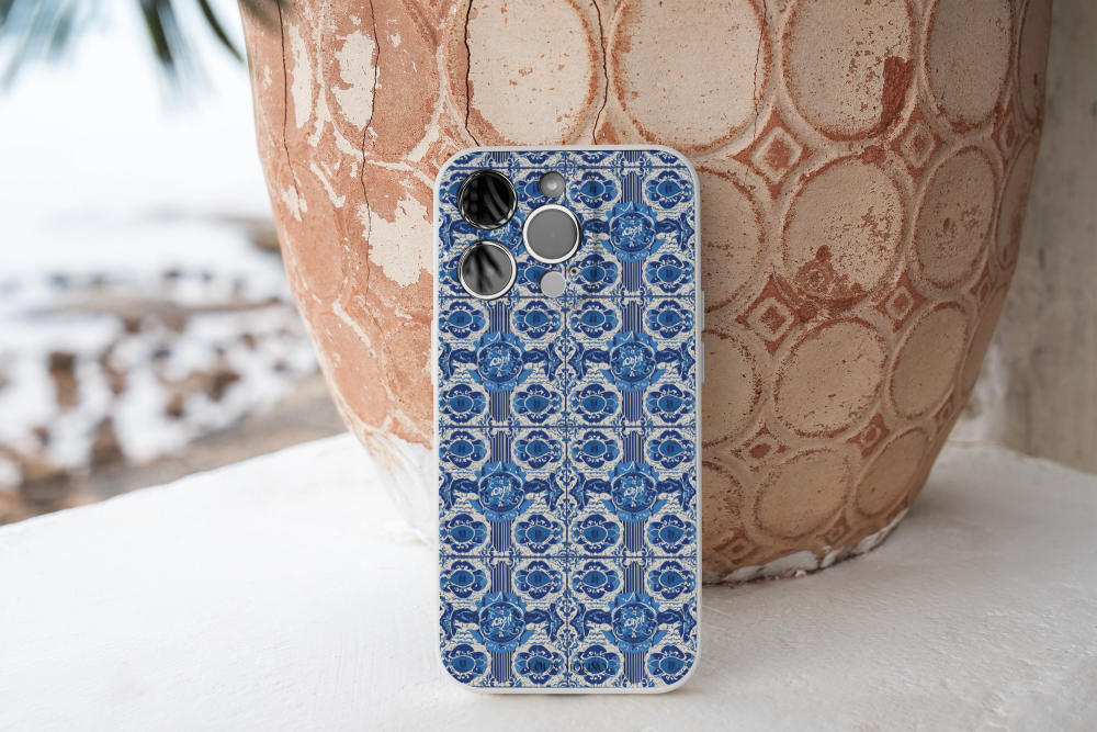 BLUE CAPRI MEMORIES iPhone Rubber Cover