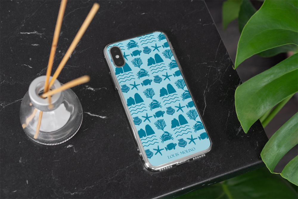 Rubber iPhone Cover Faraglioni Sea Species Capri