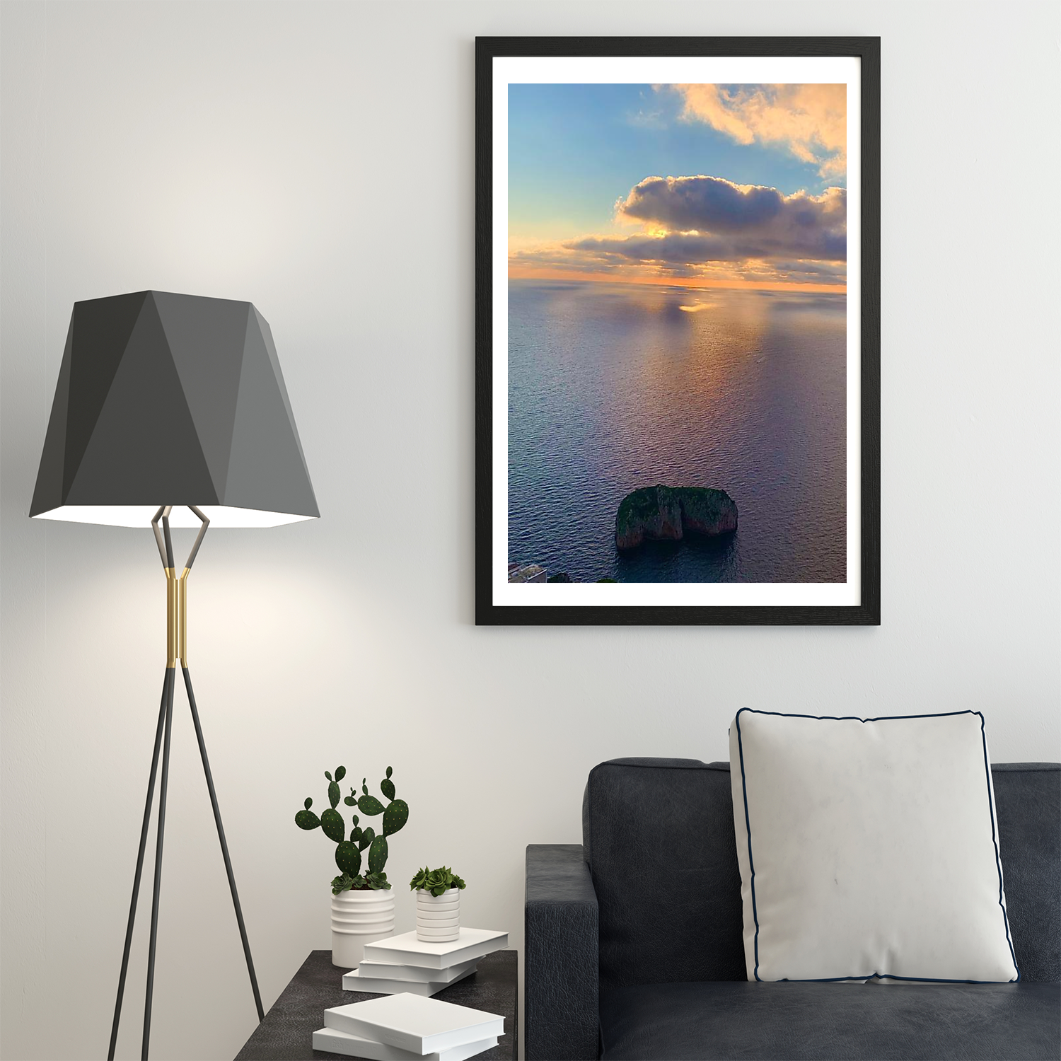 Poster con Cornice 40x60 Capri Alba Monacone