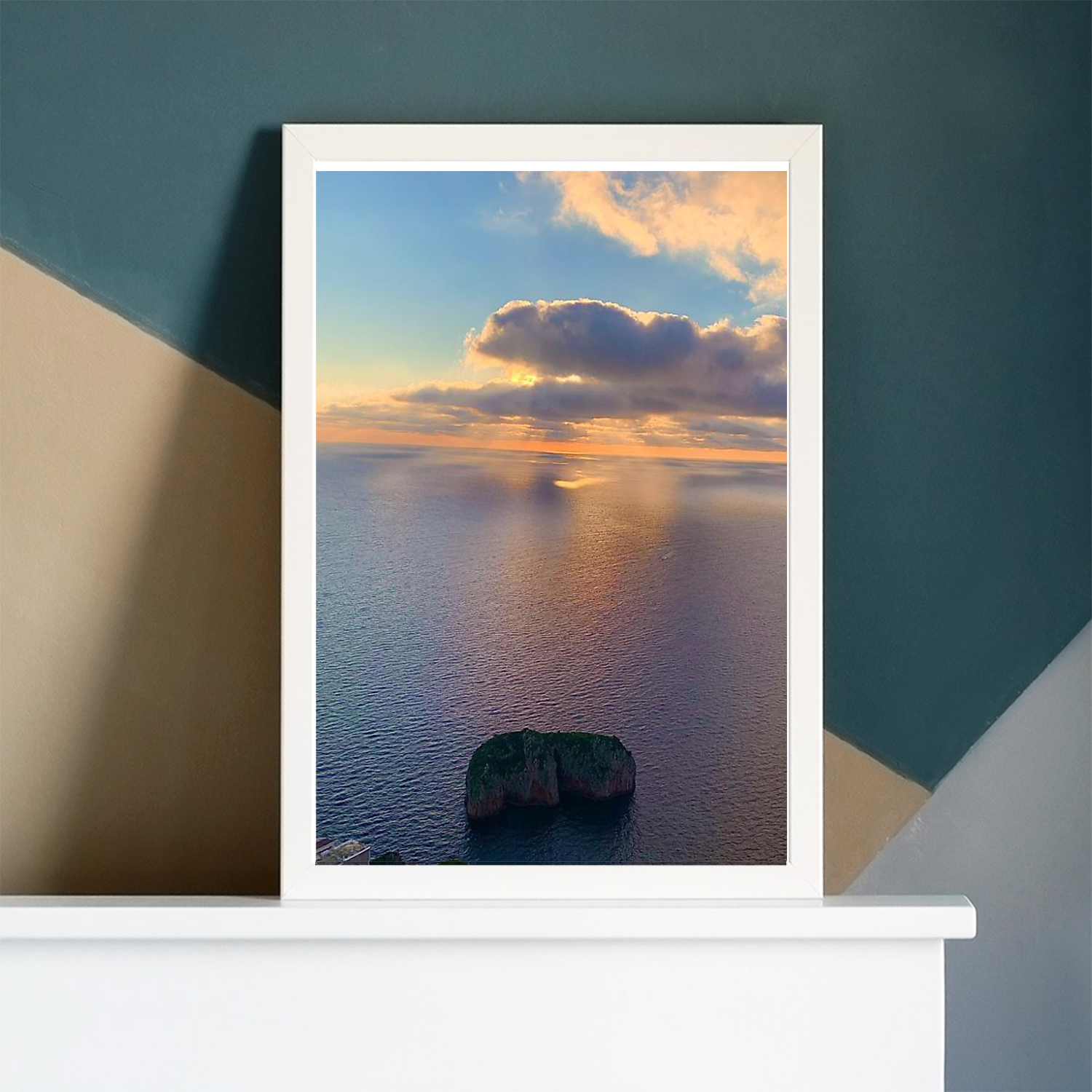 Poster con Cornice 40x60 Capri Alba Monacone