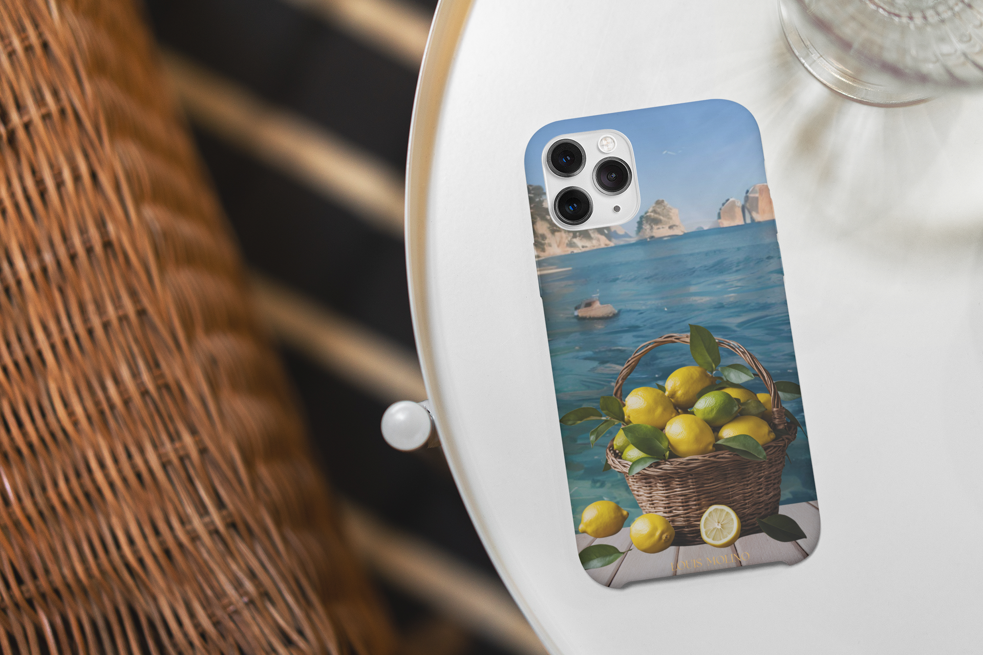 Cover Gomma iPhone Lemon Faraglioni Paint Capri