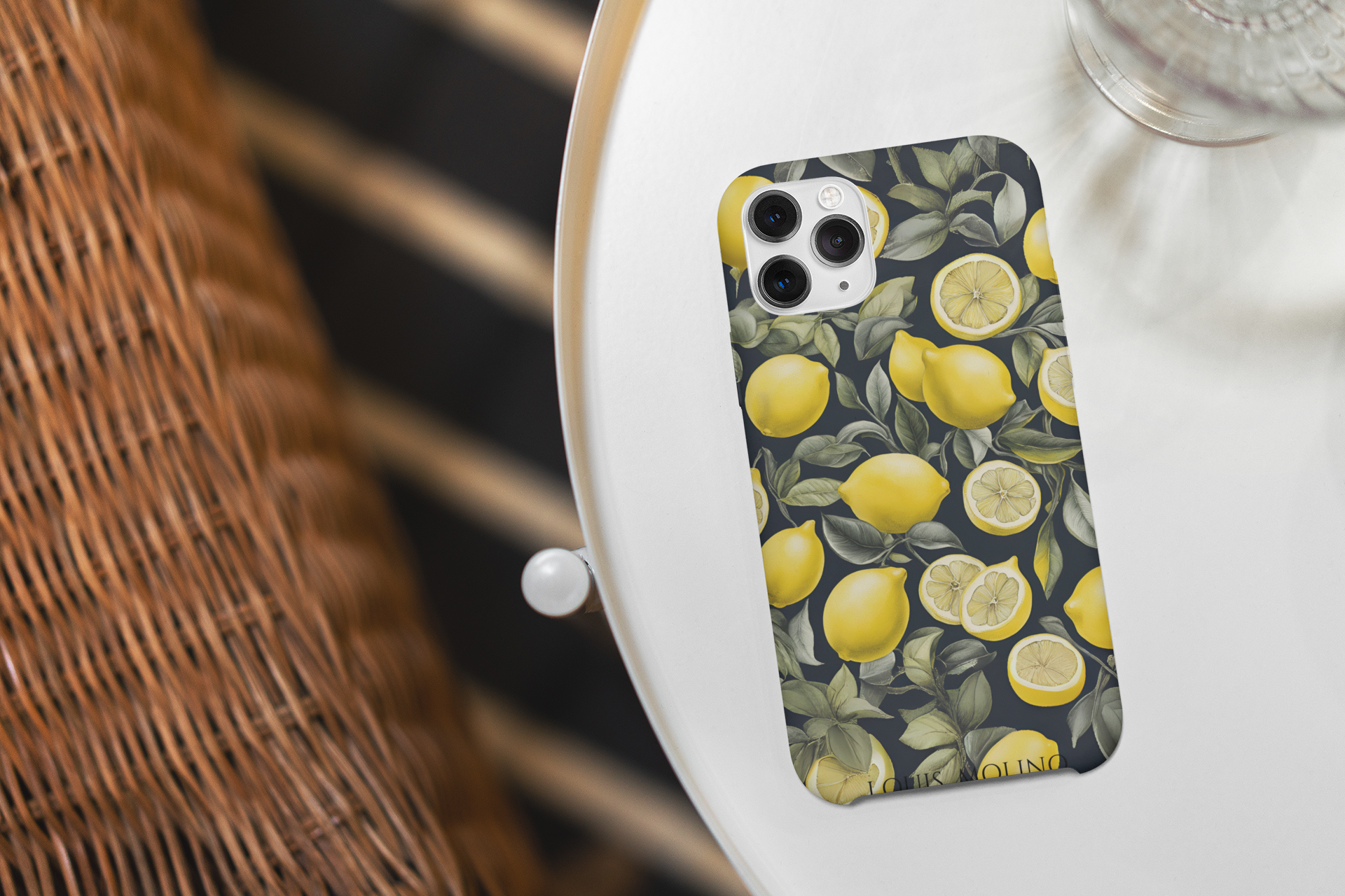 Rubber iPhone Cover BLACK LEMON CAPRI