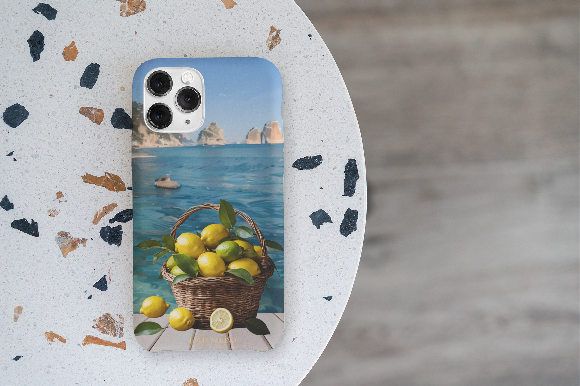 Cover Gomma iPhone Lemon Faraglioni Paint Capri