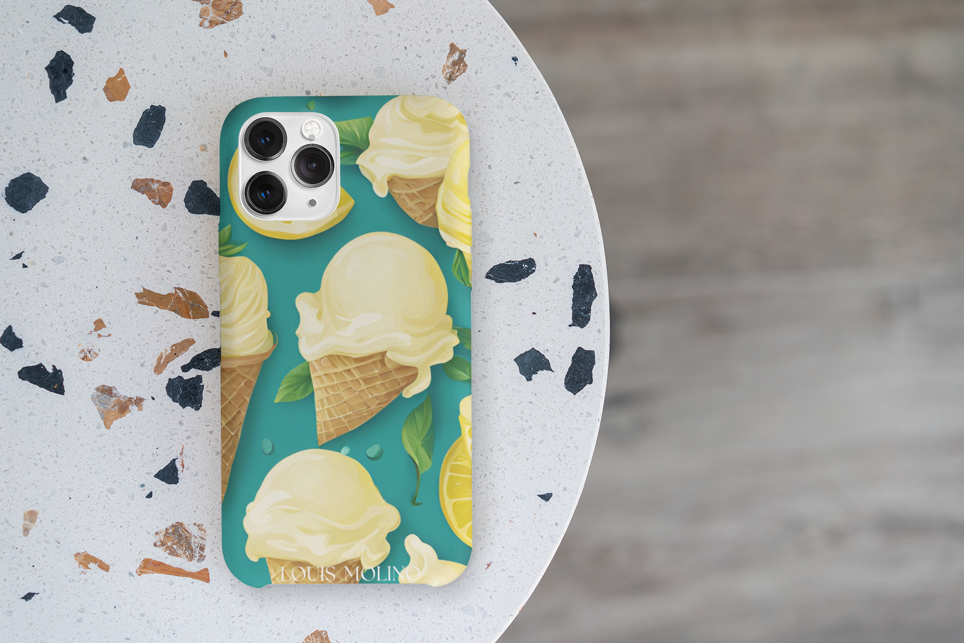 Rubber iPhone Cover Ice Cream Lemon Capri