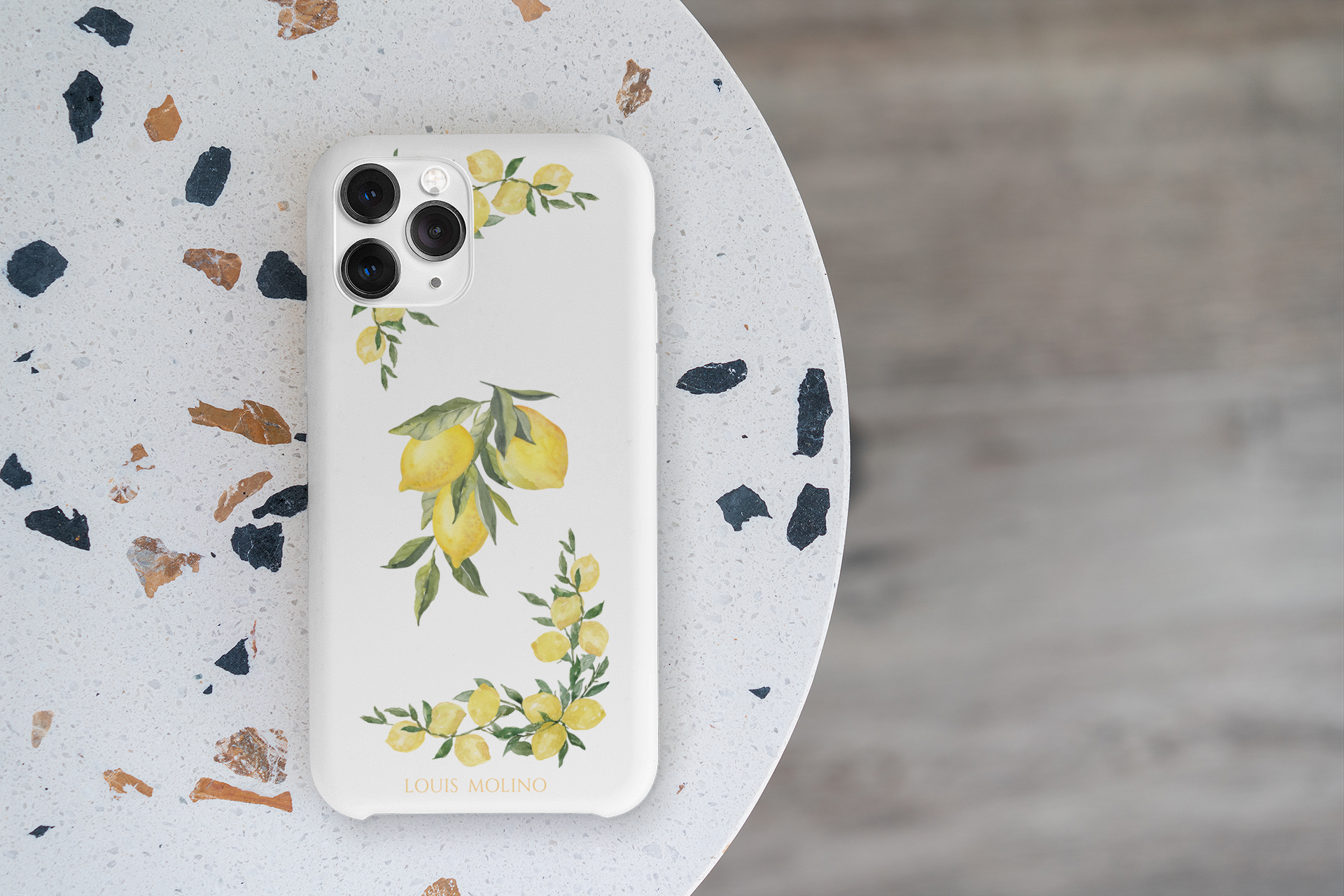 Rubber iPhone Cover LEMON PAINT CAPRI