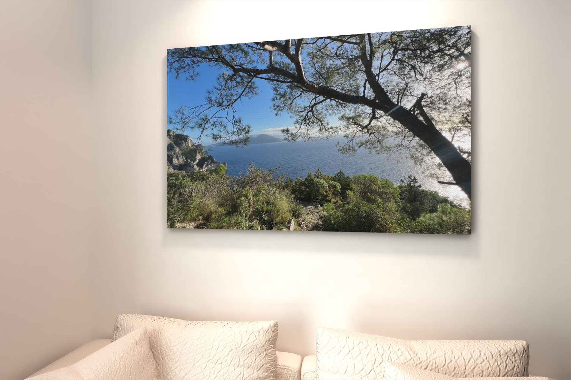 Canvas Belvedere from Piazzetta della Noci in Capri