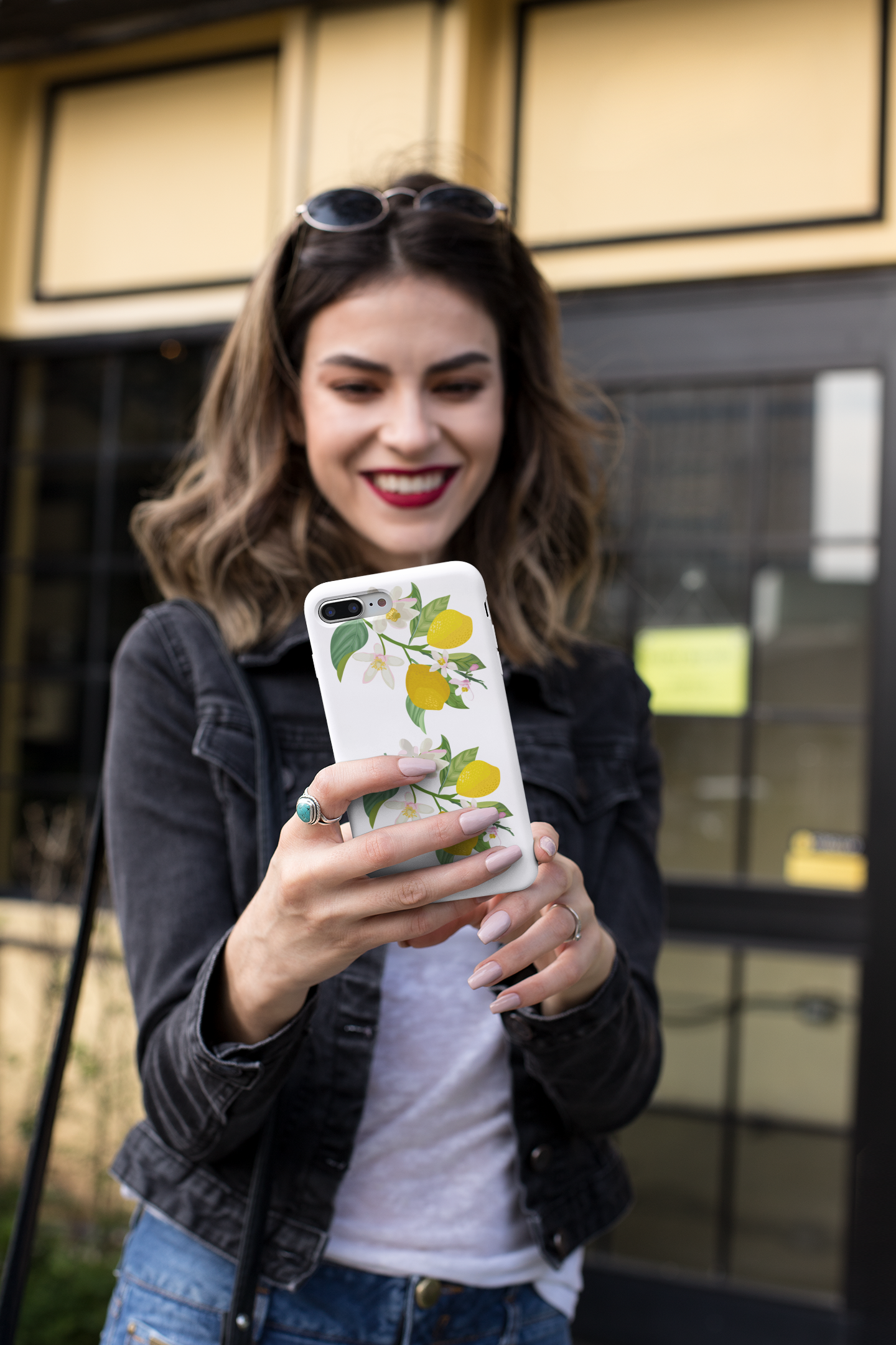 Rubber iPhone Cover LEMON PAINT CAPRI