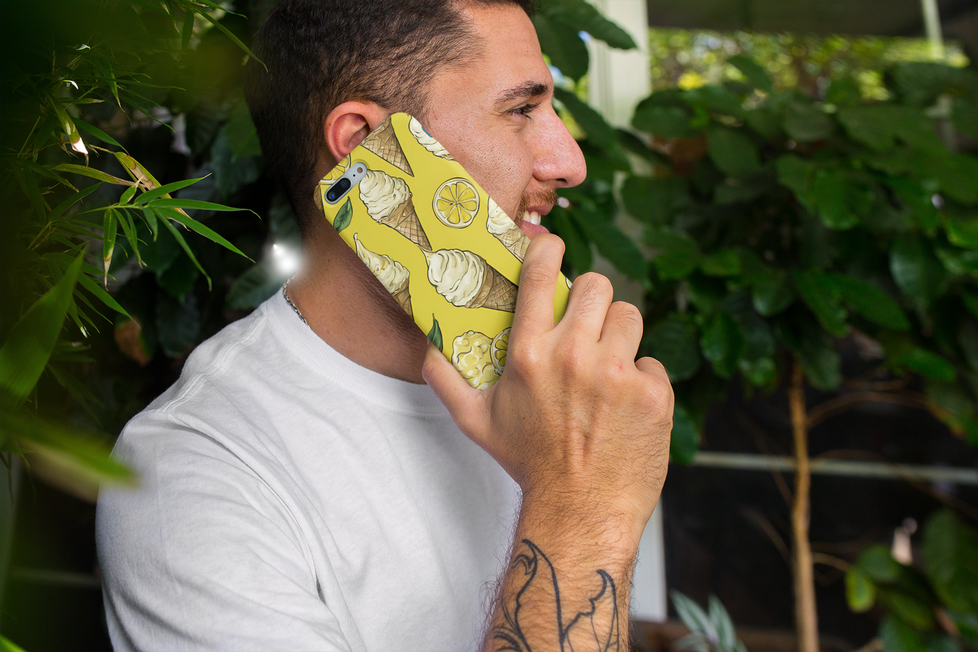Rubber iPhone Cover Lemon Ice Cream Vintage Capri