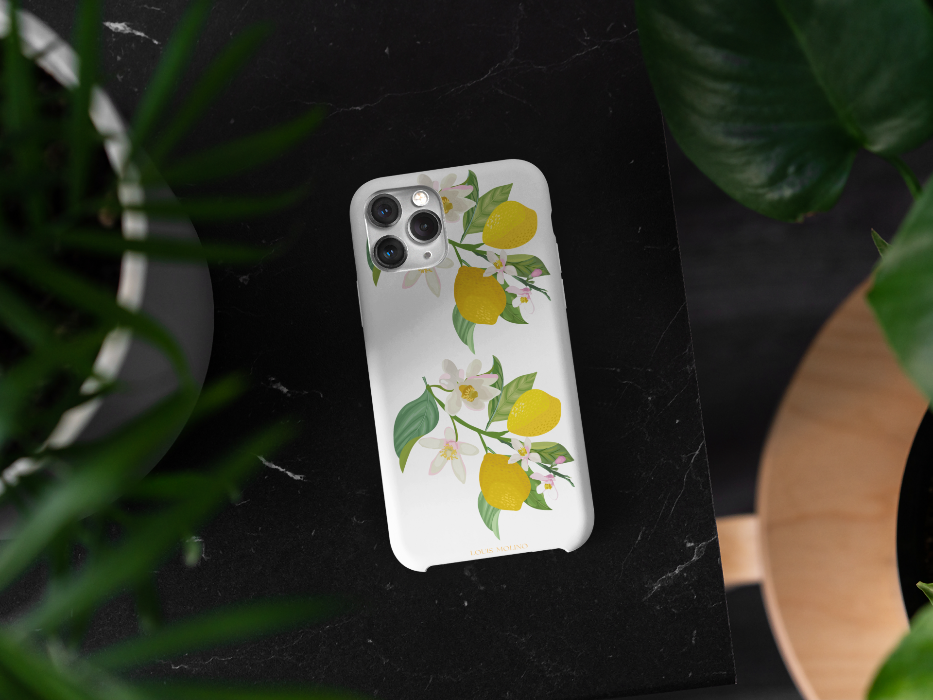 Rubber iPhone Cover LEMON PAINT CAPRI