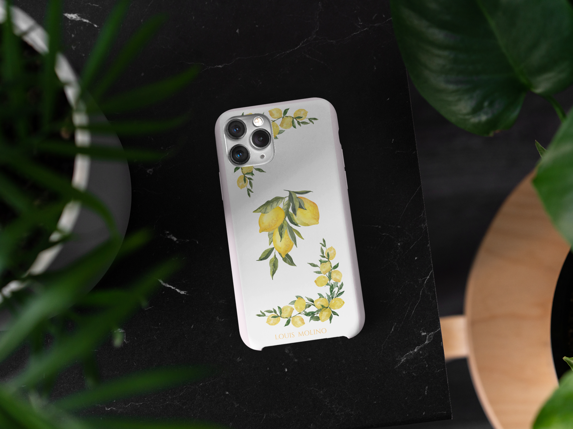 Rubber iPhone Cover LEMON PAINT CAPRI