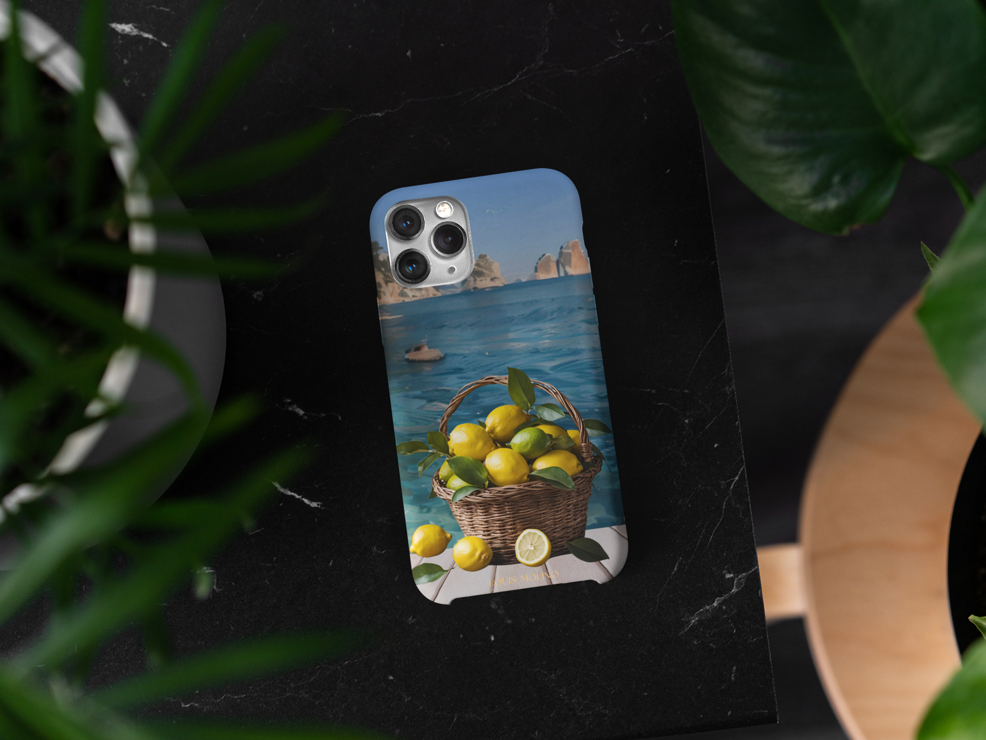 Cover Gomma iPhone Lemon Faraglioni Paint Capri