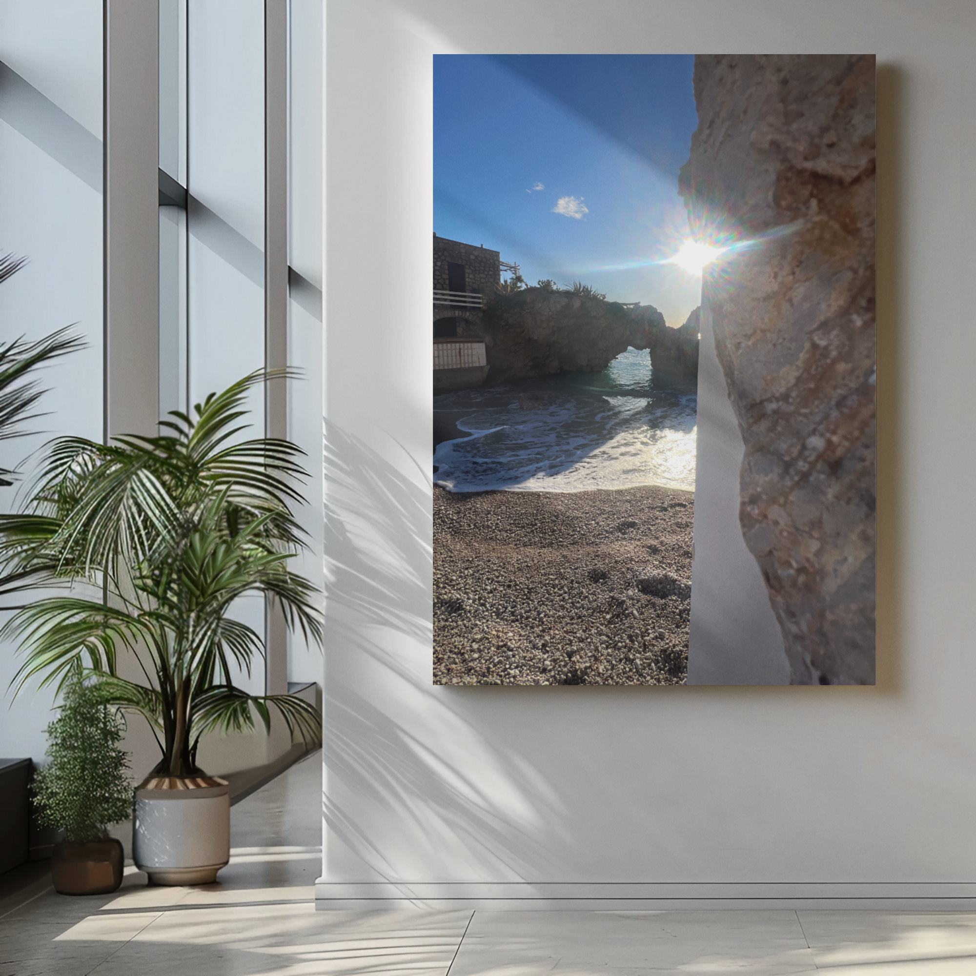 Canvas Marina Piccola ray of sunshine arch mermaid rock