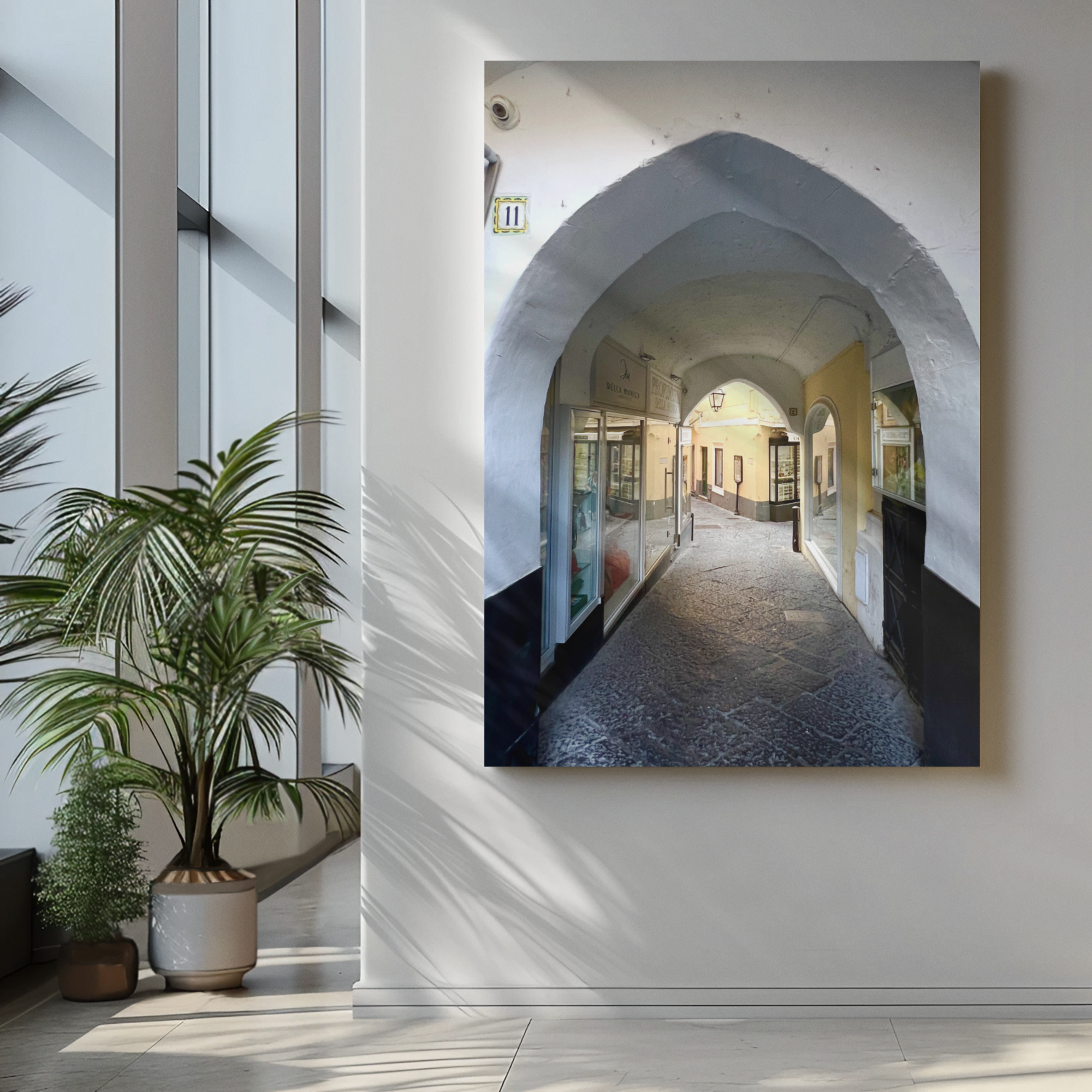 Canvas Capri Square Arch of via le Botteghe