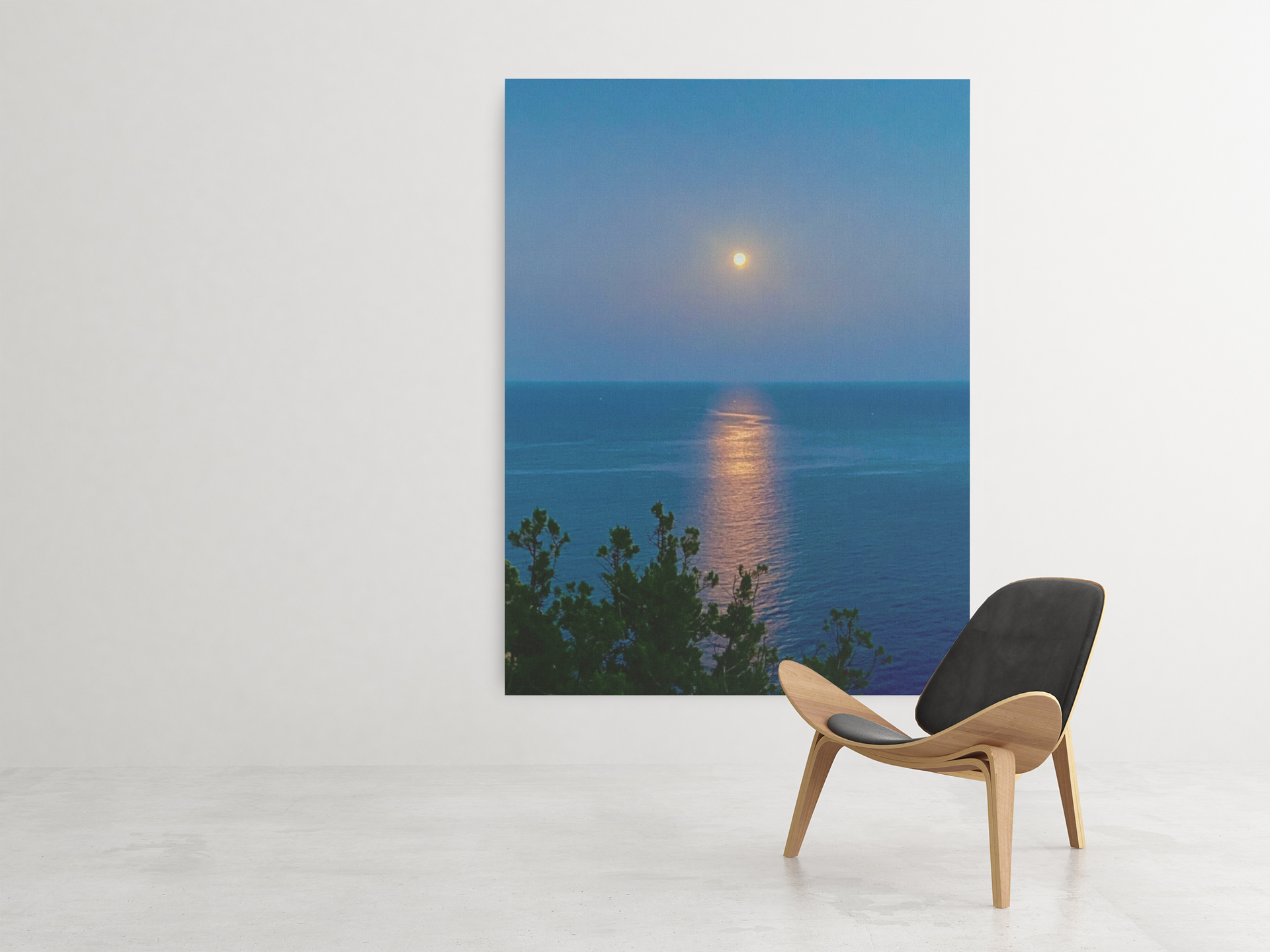 Canvas Luna sul Mare Capri