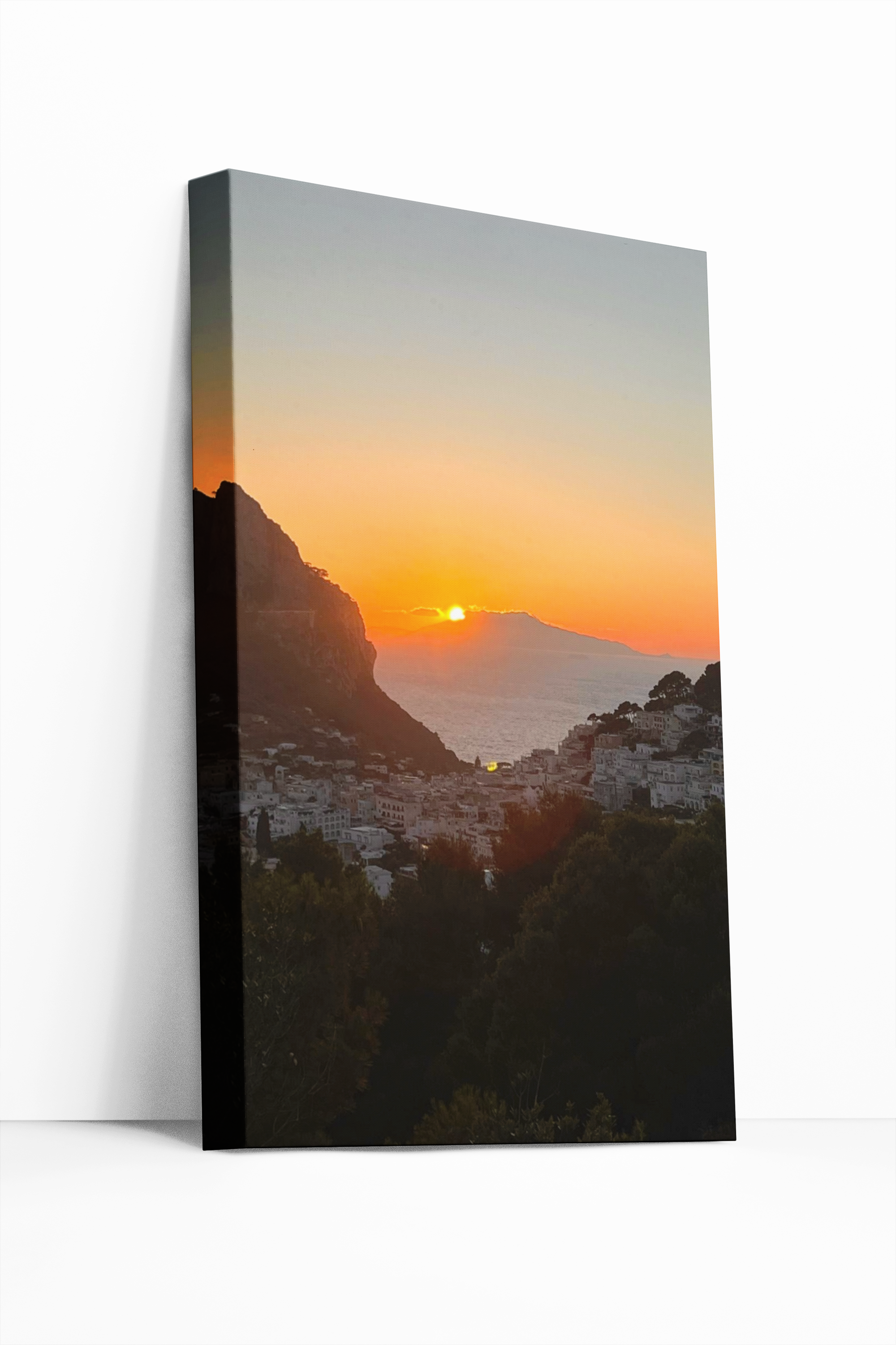 Canvas Sunset in Capri from the Semaforo, Tuoro hill