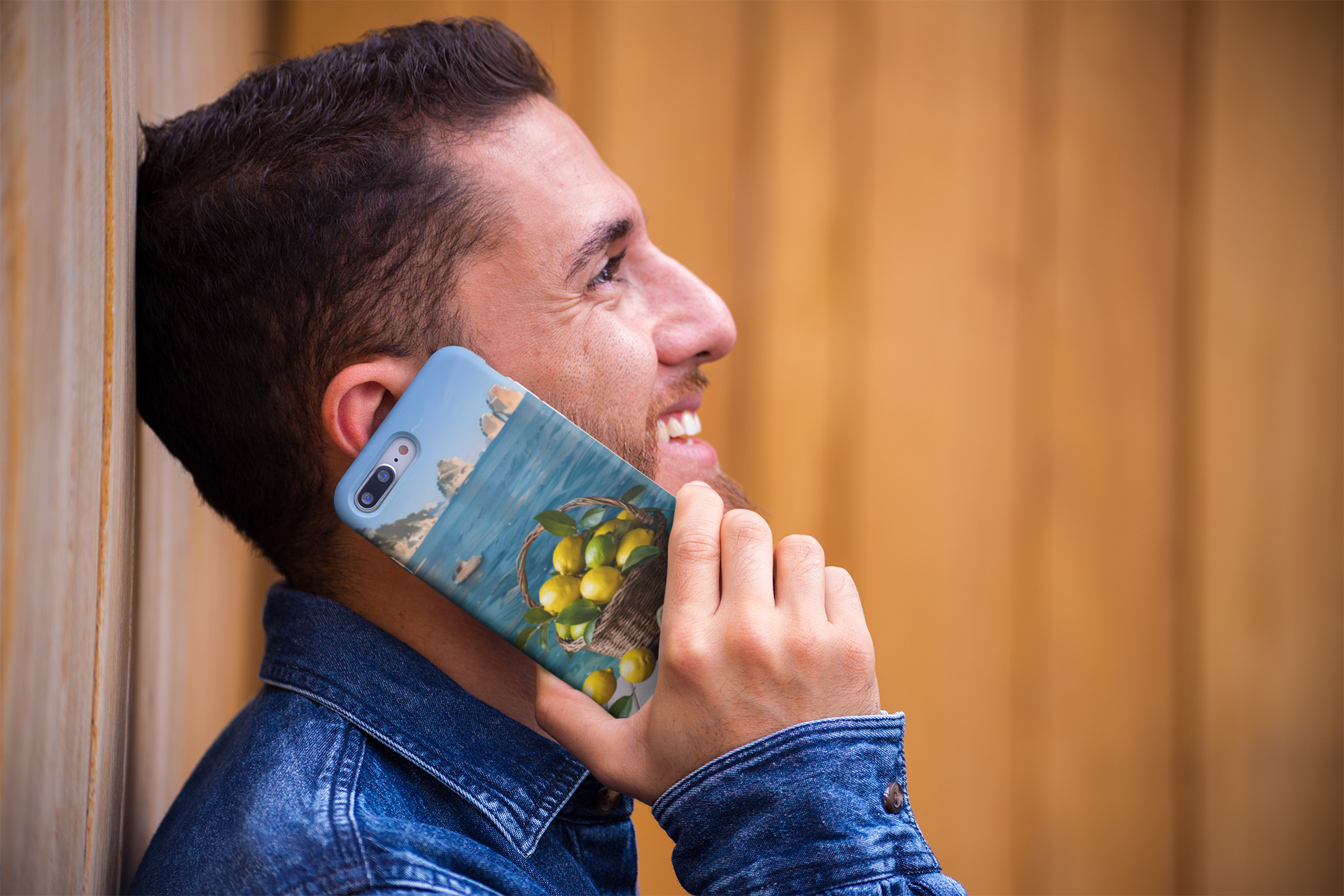 Cover Gomma iPhone Lemon Faraglioni Paint Capri