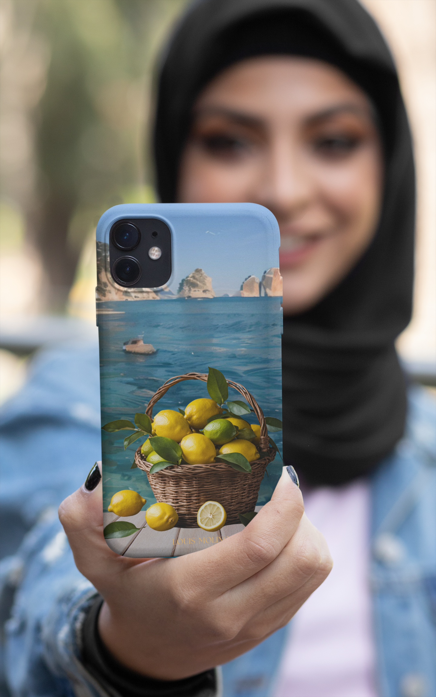 Cover Gomma iPhone Lemon Faraglioni Paint Capri