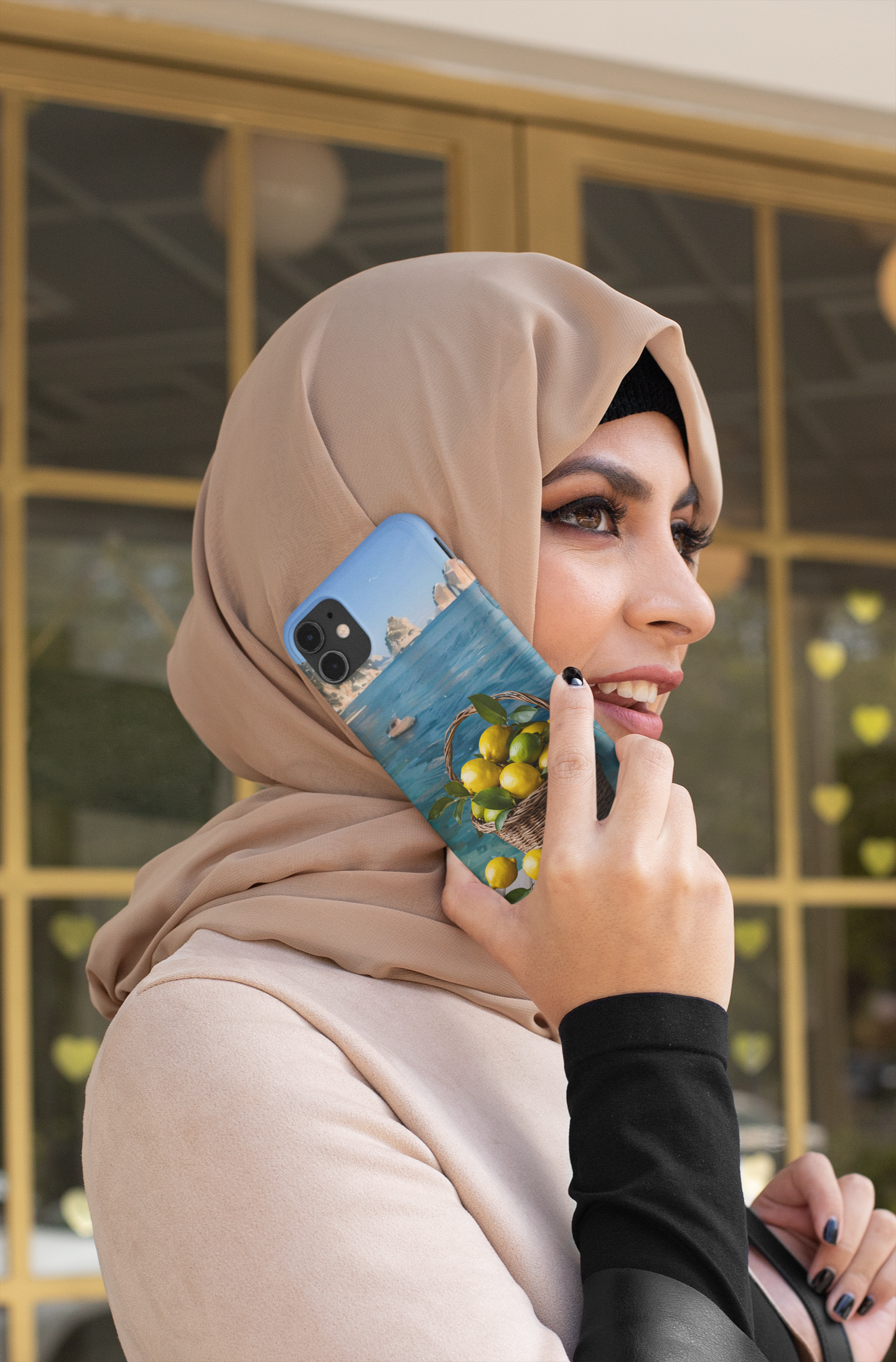 Cover Gomma iPhone Lemon Faraglioni Paint Capri