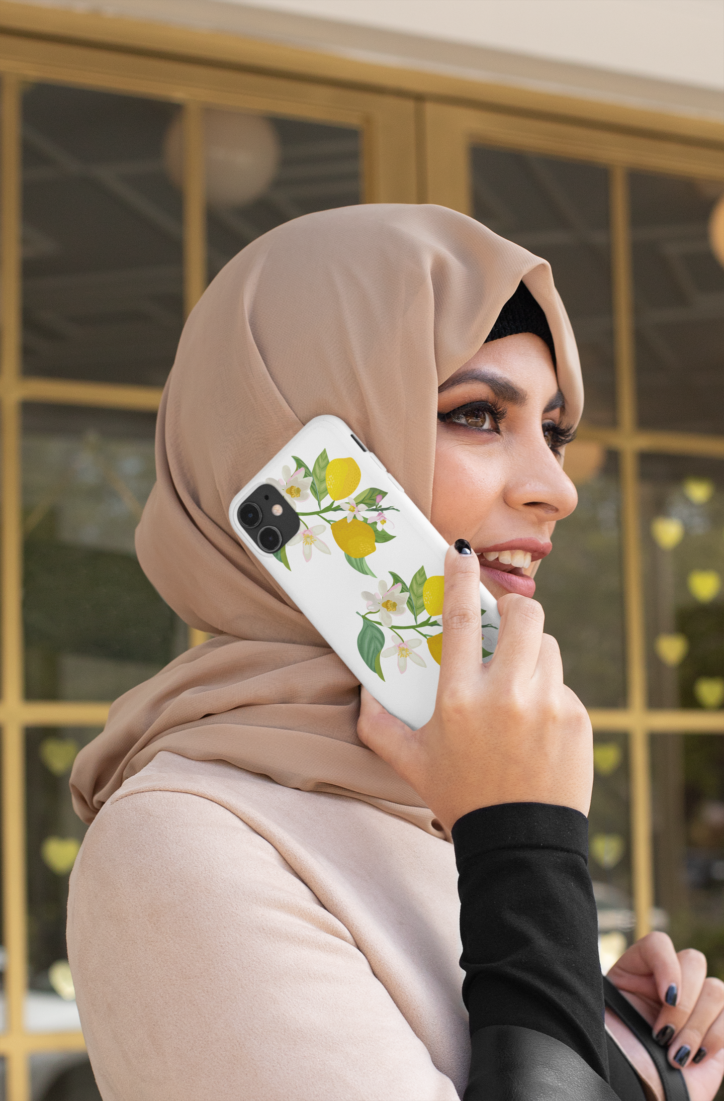 Rubber iPhone Cover LEMON PAINT CAPRI
