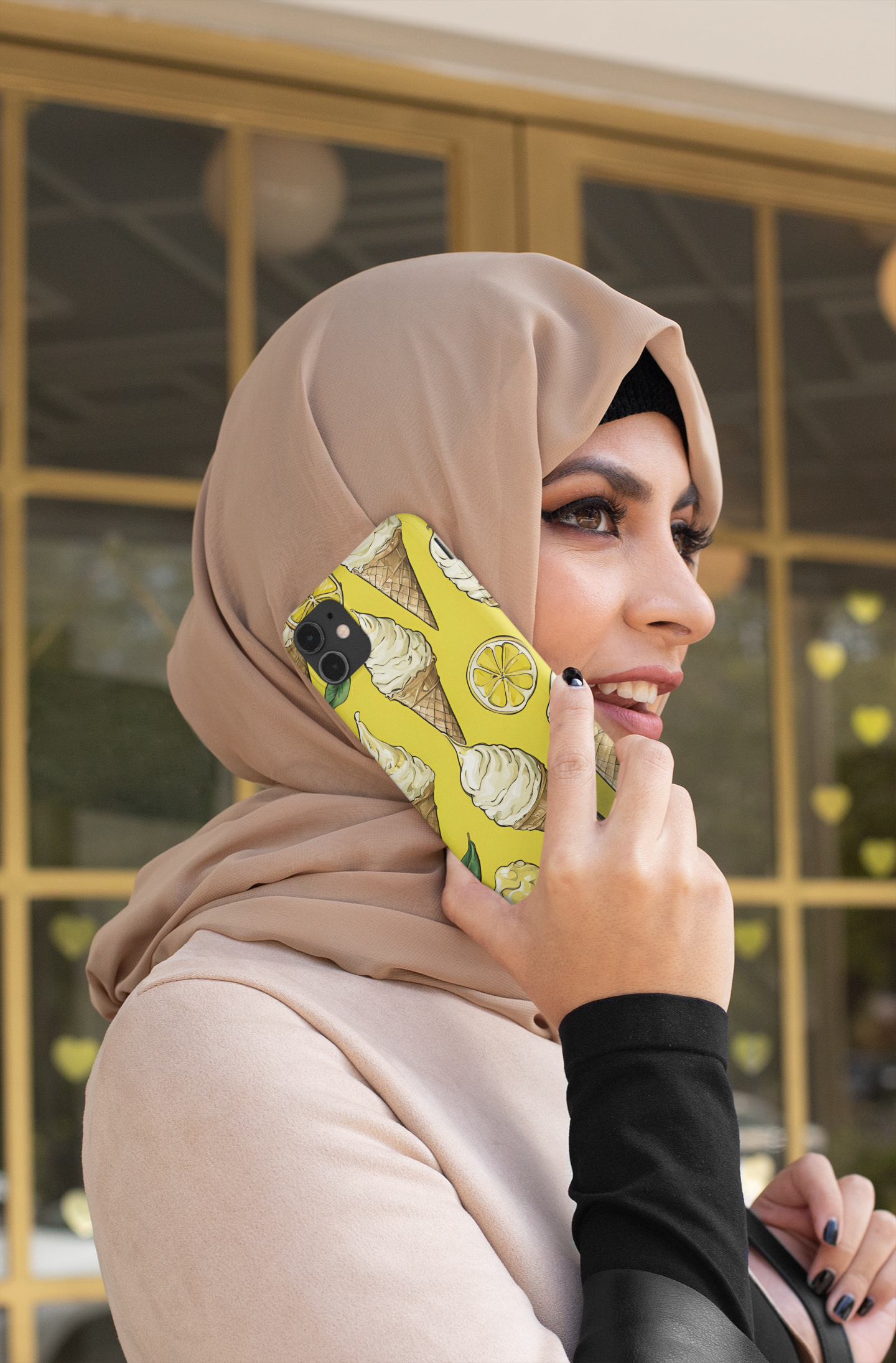 Rubber iPhone Cover Lemon Ice Cream Vintage Capri