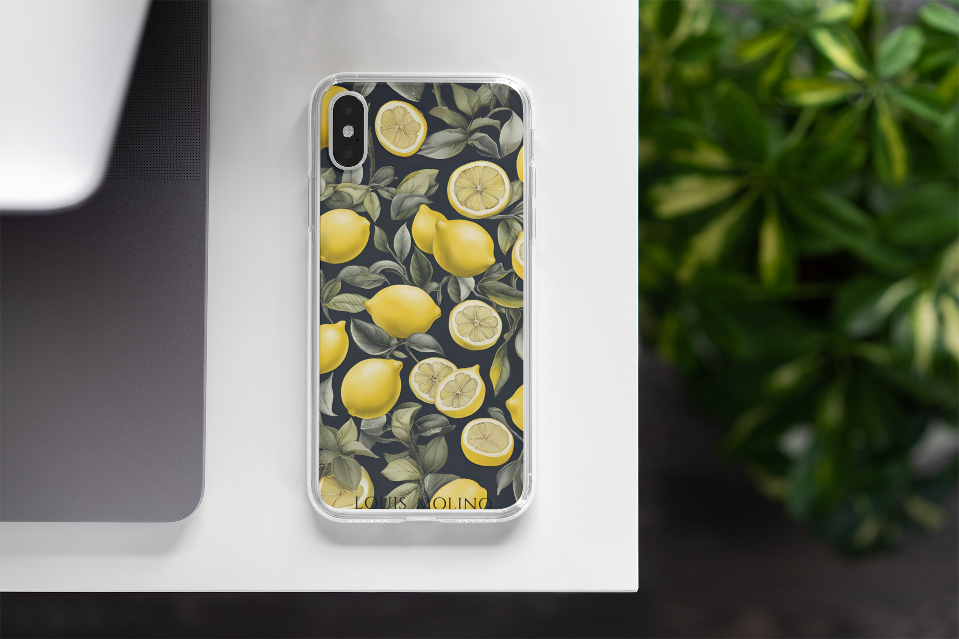 Rubber iPhone Cover BLACK LEMON CAPRI