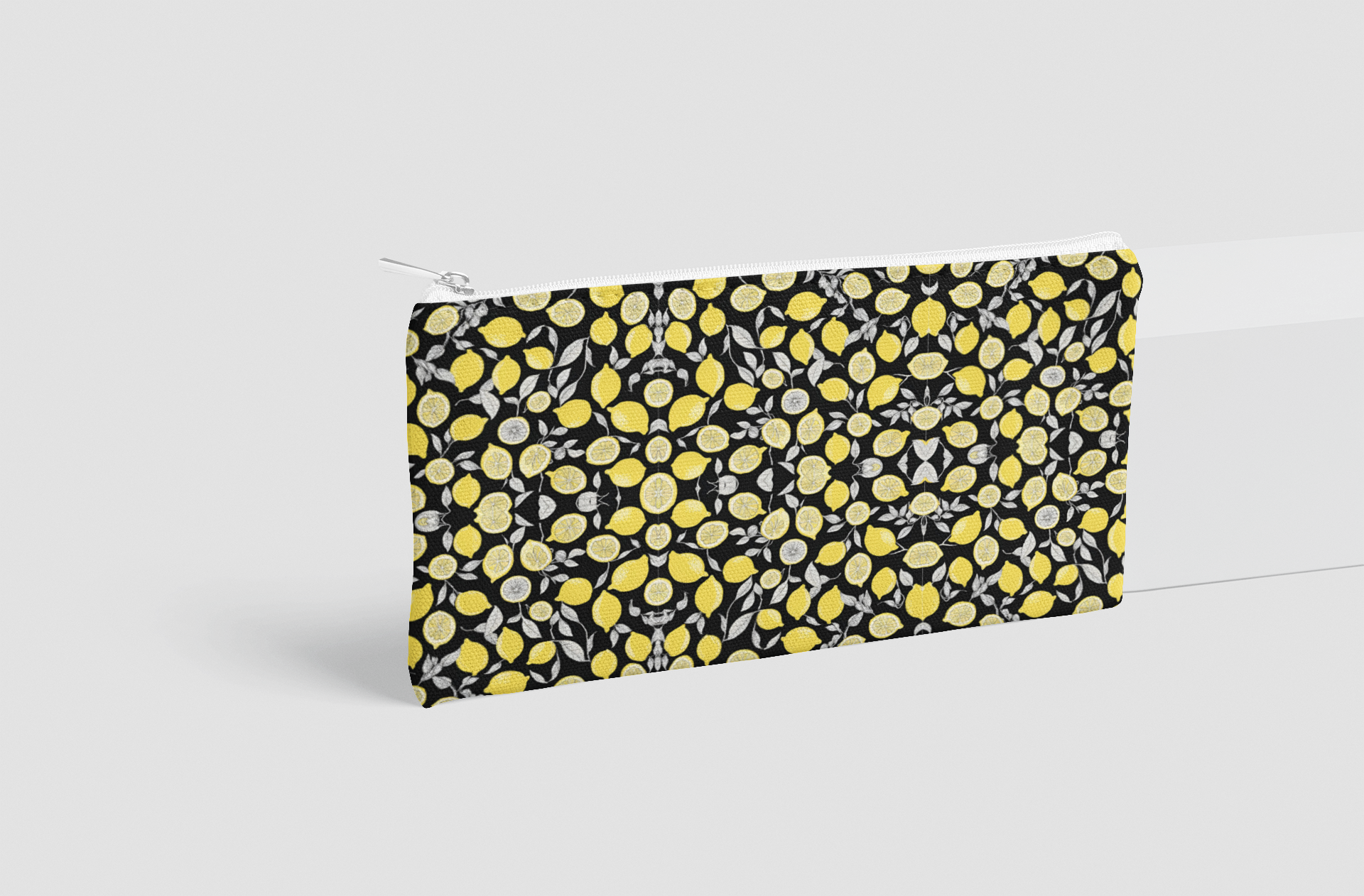 LEMON GRAY+BLACK CAPRI clutch bag